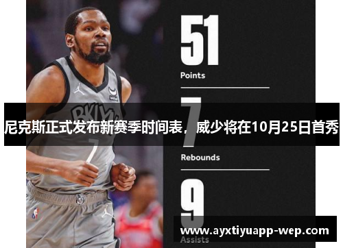 尼克斯正式发布新赛季时间表，威少将在10月25日首秀